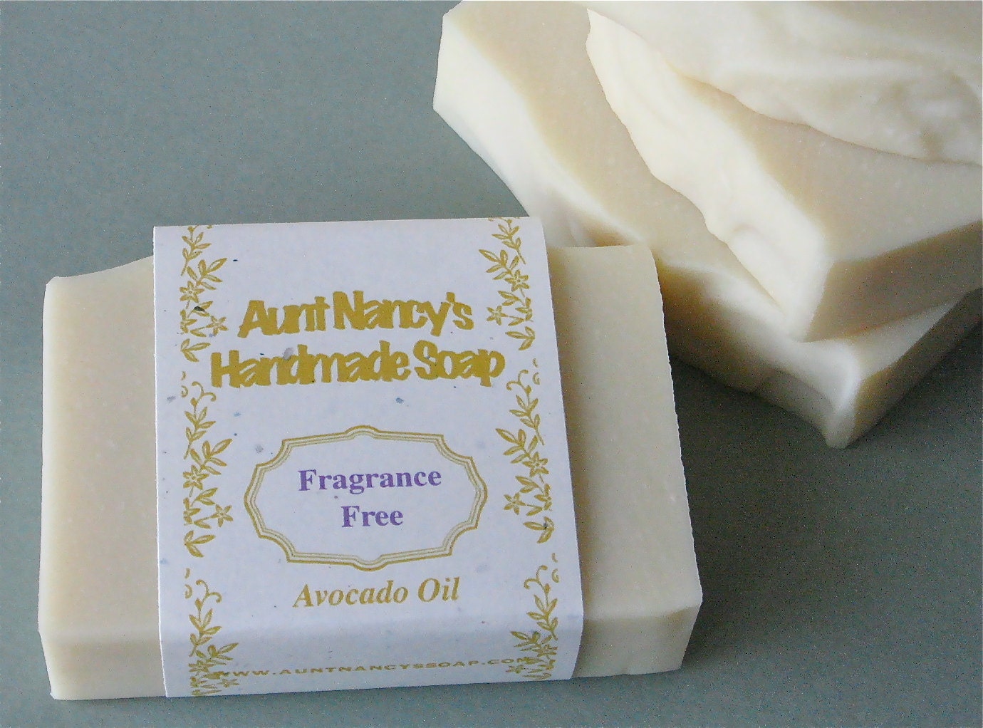 Handmade Soap Unscented Fragrance Free with Avocado Oil Mild