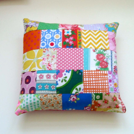 Vintage / Kitsch / Retro Patchwork Cushion / Pillow cover