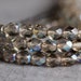 Black Diamond AB Czech Glass Bead 6mm Firepolish Round : 25 pc