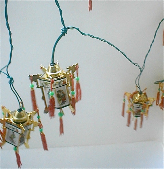 Vintage Chinese Lantern String Lights Festive Miniature Lights
