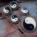 Vintage Yin Yang Statement Necklace, Hippie, Boho, 1970's, Resin inlay, Statement Jewelry, Yin Yang jewelry, Hippie Jewelry, Hippie Necklace