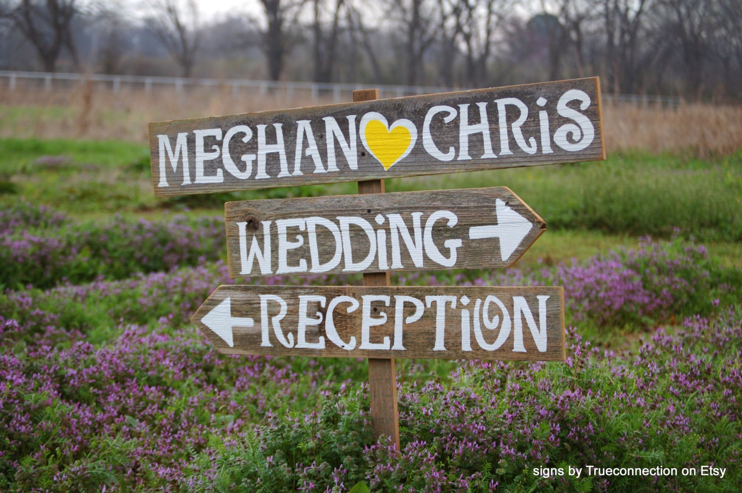 Wedding Reception Sign Wood Signs Personalized by TRUECONNECTION