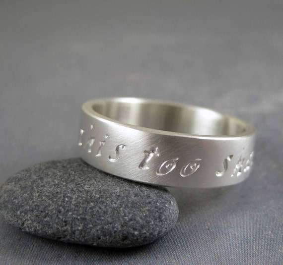 This too shall pass ring sterling silver resilience ring