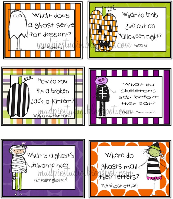 Items Similar To Set Of 12 Halloween Treat Bag Topper Label, Lunch Box 