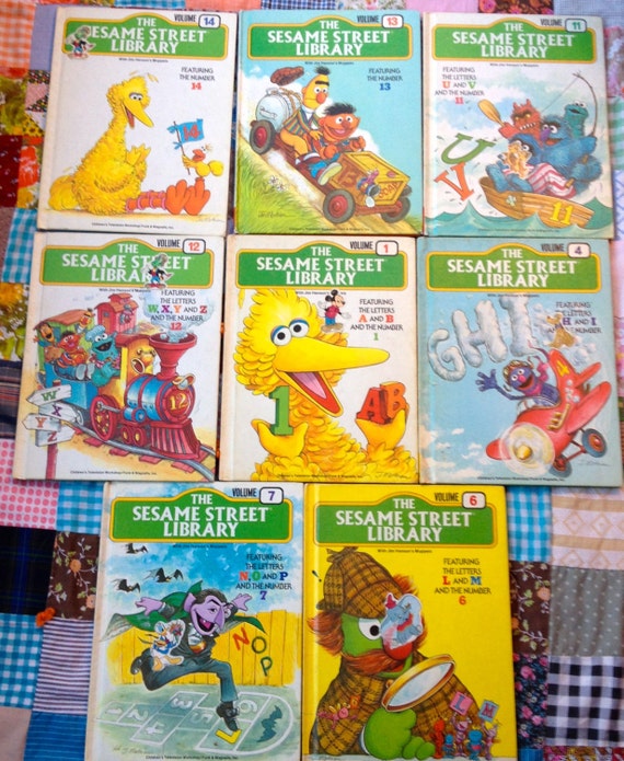 Sesame Street Library Volumes by lishyloo on Etsy