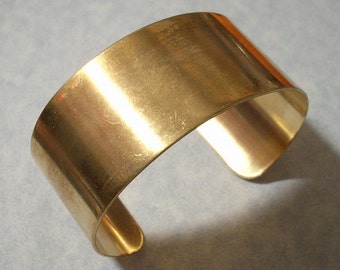 Unfinished Raw Brass Cuff Bracelet Blank 1.125 Inches Wide Great for Altered Art and Image Transfer Projects