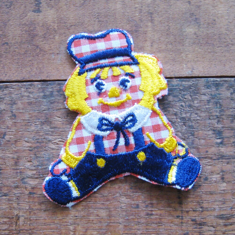 Vintage Raggedy Ann Doll Patches / Appliques 60s Set of 2 from