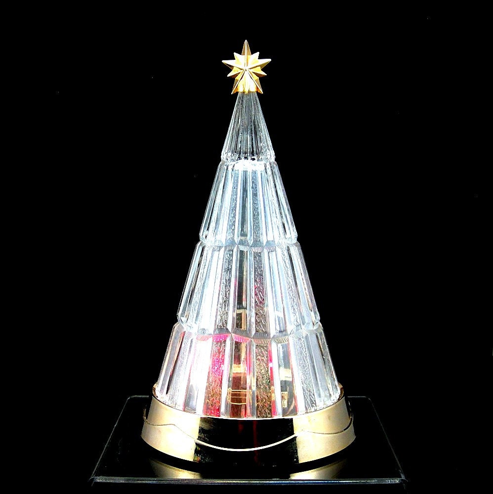 Avon Crystal Christmas Tree 24 Percent Lead Crystal Colored