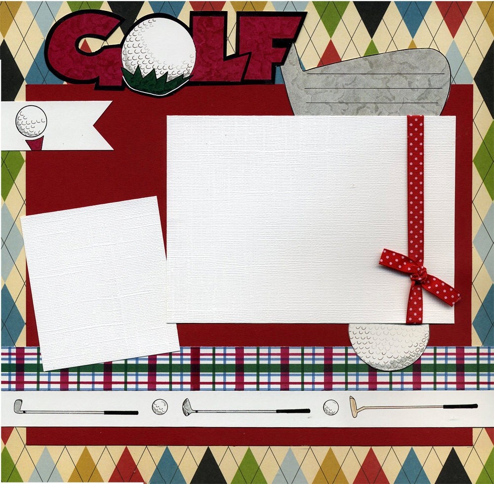 Golf Premade Scrapbook Page
