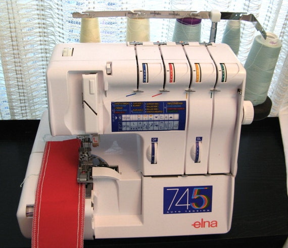 Elna Overlock 745 Serger Sewing Machine Electronic Serger