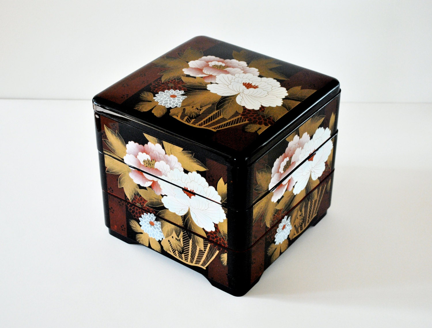 Vintage Bento Box Japanese Lacquer Ware Large By Daisychainvintage