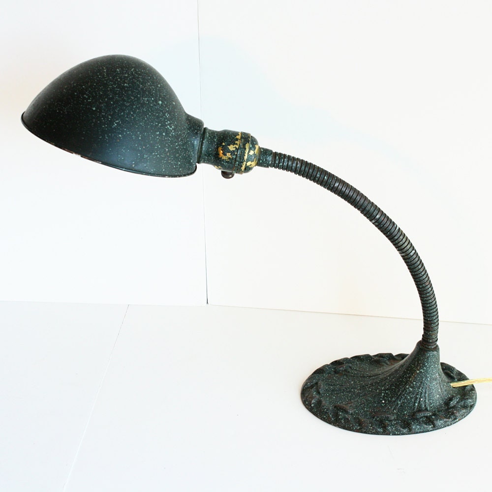 Vintage desk lamp gooseneck Aladdin Mfg Co. Muncie Ind.