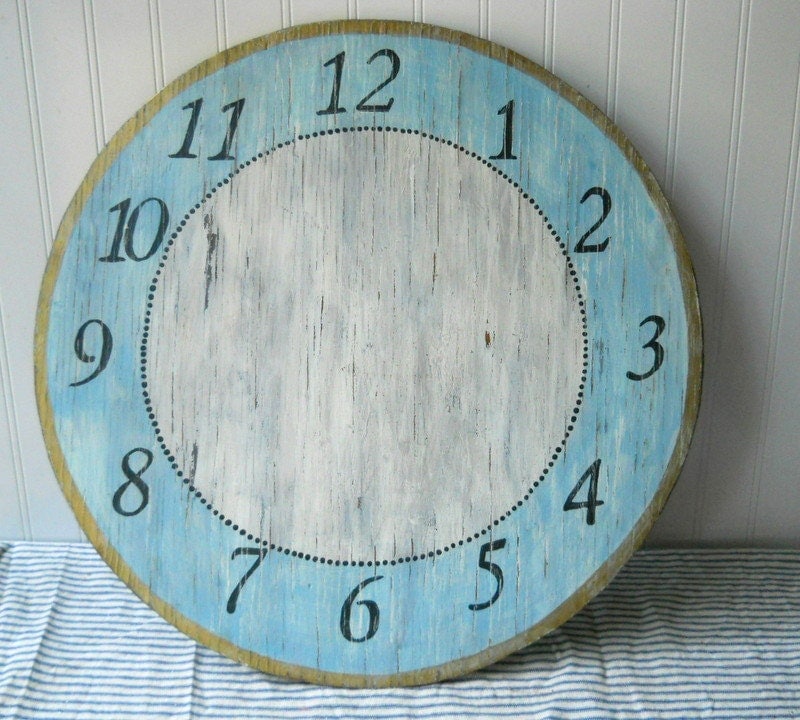 Hand Painted Clock face dial wooden large clock face table top