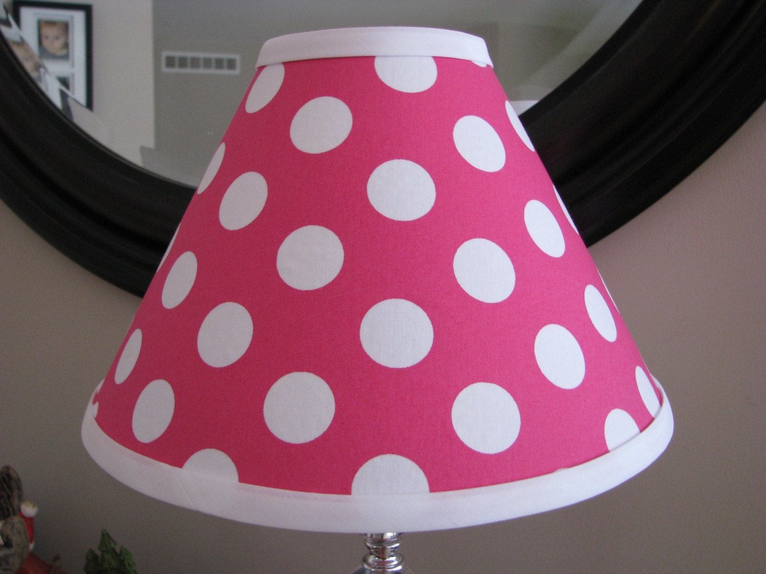 Lamp shade Hot Pink Polka Dot