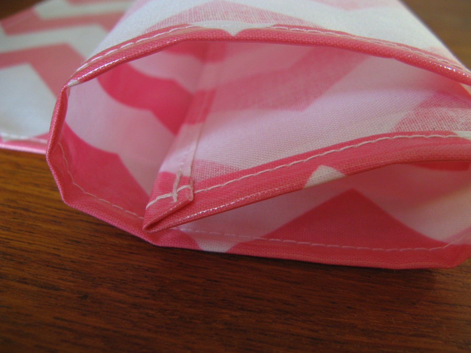 Wipe clean Placemat modern pink chevron stripes Lightweight