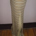 Long Halter Top Striped Summer Dress, Long Maxi Beach Sundress, Swimsuit Cover Up Size Medium/Large