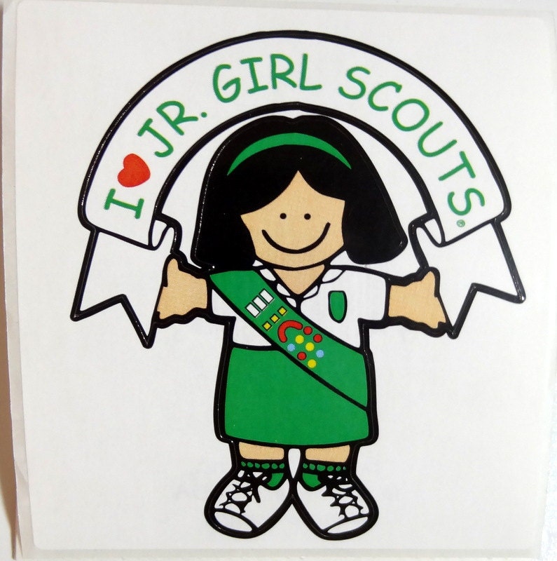 GIRL SCOUTS Stickers Scrapbook Embellishment Junior Girl Scout Sticker from