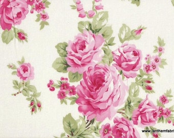 Tanya Whelan - Barefoot Roses Legacy - Bouquet TW53 White, by the half yard