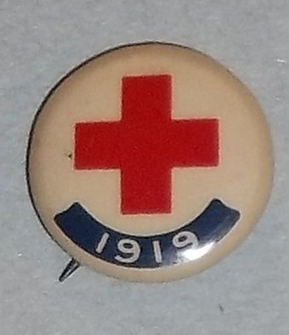 Antique Red Cross Lapel Pin 1919