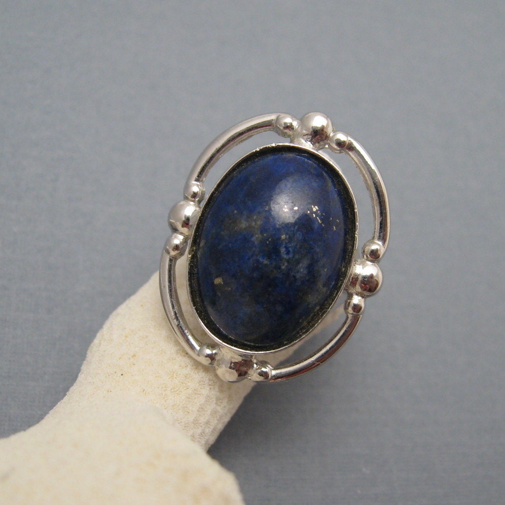Vintage Sterling Lapis Ring Uncas Jewelry R5735