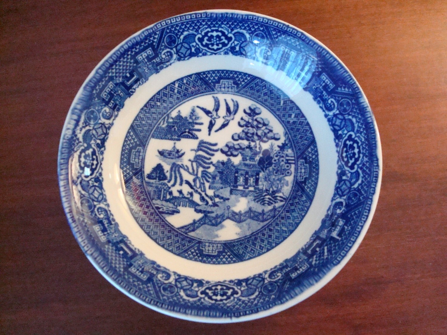 Five vintage blue willow vegetable dishes for ONE PRICE Homer