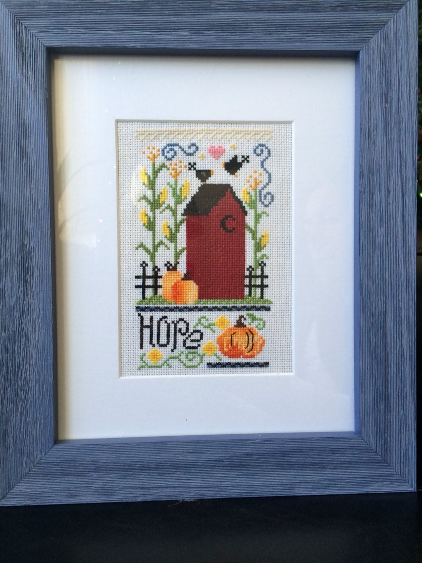 PDF Autumn Outhouse Cross Stitch Pattern