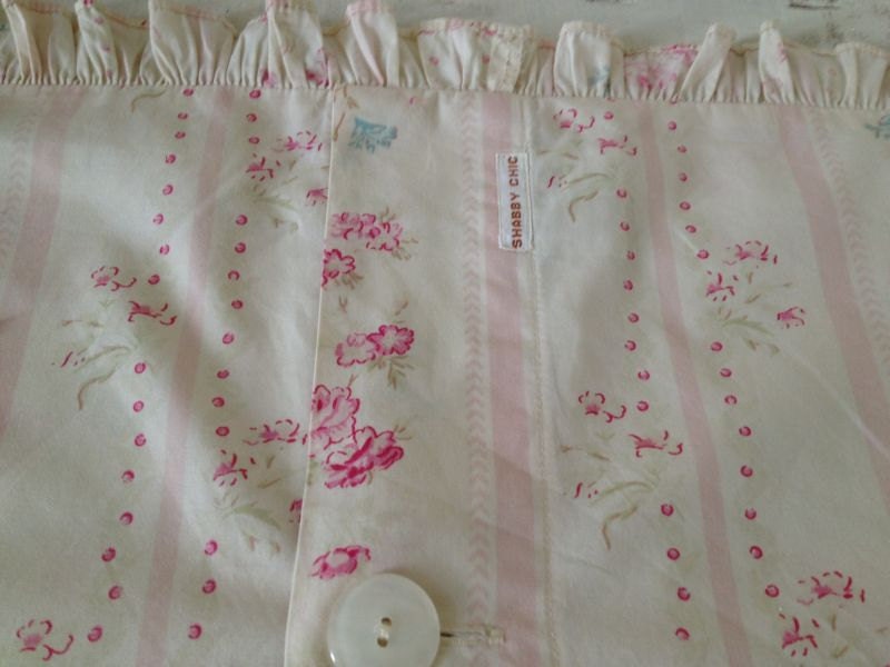 Shabby Chic Pillow Envelope Pillow Case Ivory Pink Roses