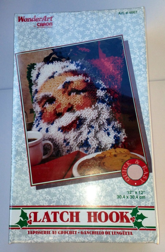Traditional Santa Latch Hook Kit Caron Wonderart Christmas