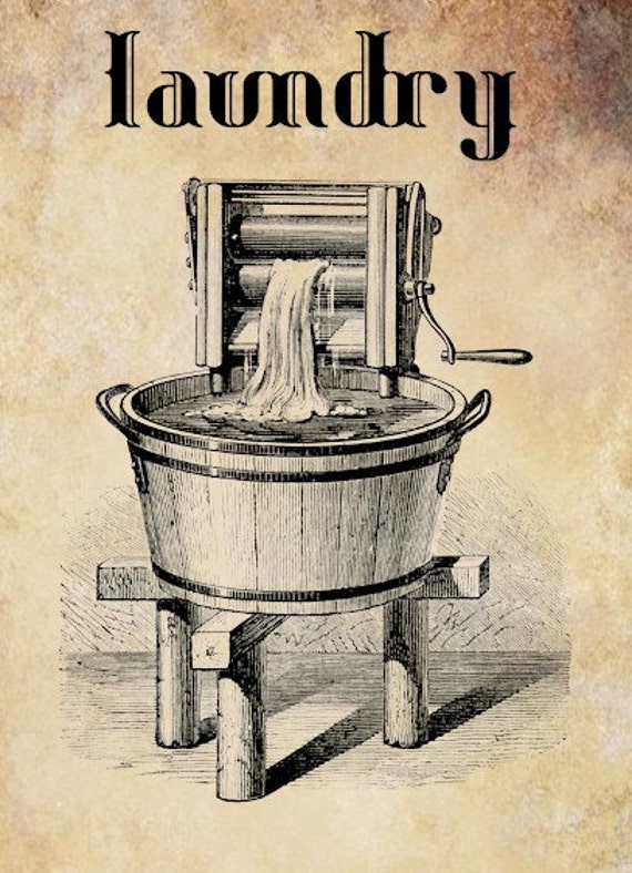 antique washing machine laundry clip art by DigitalGraphicsShop