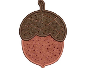 Acorn Applique Fall Autumn Thanksgiving Embroidery Designs 4X4 and 5X7 Included - Instant Download Sale