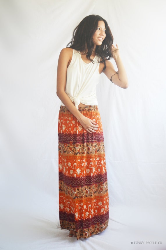 boho gypsy maxi skirt