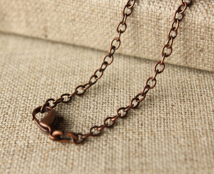Copper chain necklace 14 inch 36 inch antique by acanthusjd