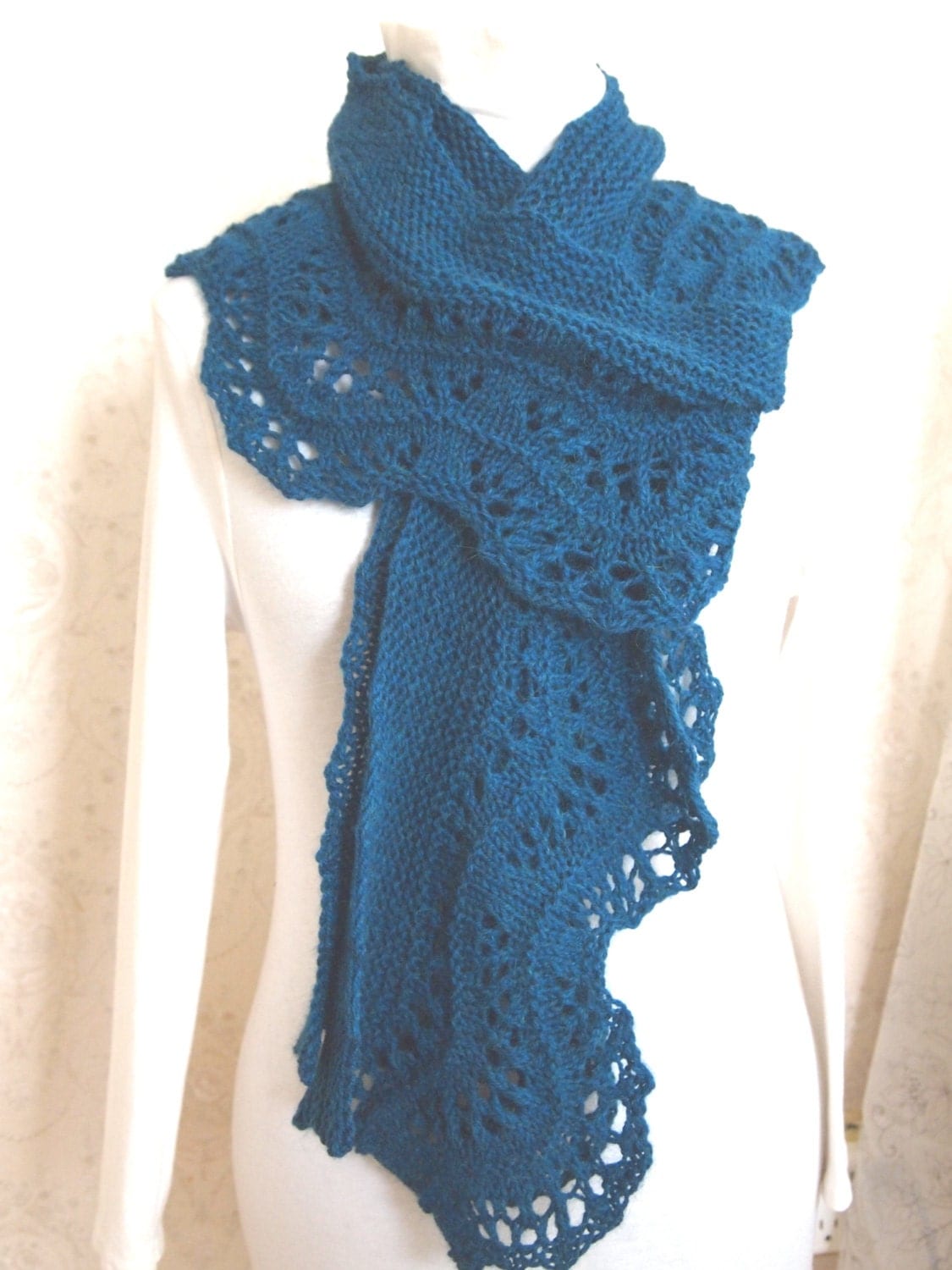 Instant Download pdf Hand Knitting Pattern Pinwheel Scarf