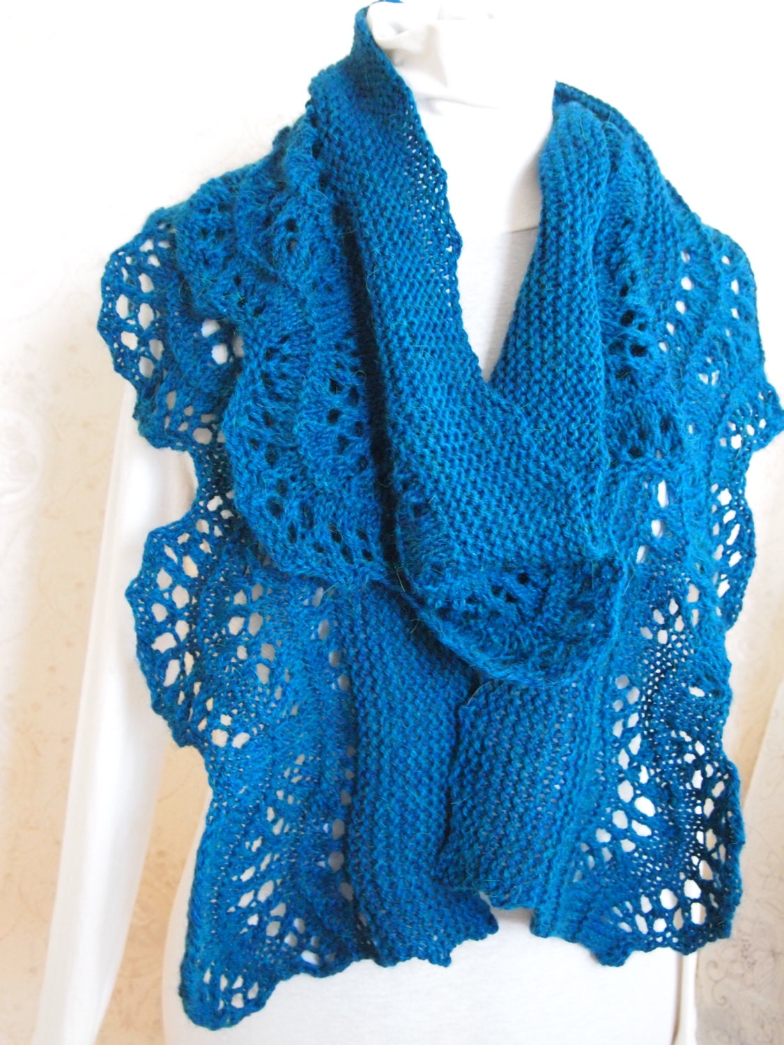 Instant Download pdf Hand Knitting Pattern Pinwheel Scarf