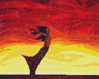 Modern Cross Stitch Kit By Robert Bretz - 'Breathe 2' Needle Craft Kit