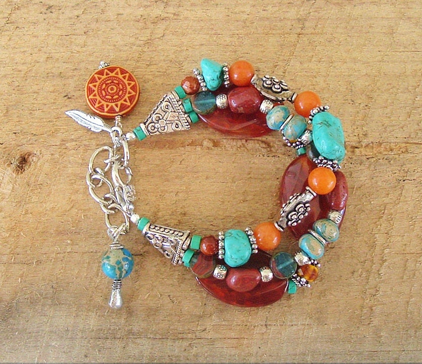Boho Bracelet Southwest Jewelry Turquoise Jewelry Boho