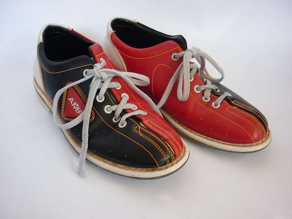 Awesome BOWLING Shoes Tri-Color Leather 70s does 50s 6/7.5