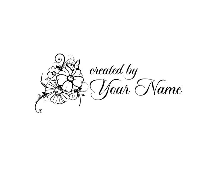 Personalized Custom Made Name Unmounted- handle mounted Rubber Stamps C29
