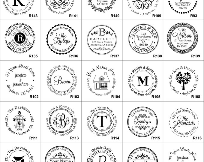Personalized Self Inking Return Address Stamp - self inking address stamp - Custom Rubber Stamp R187