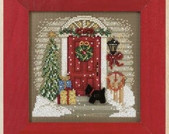 thumbnail image 2 of Mill Hill Sandy Claws 2025 Winter Cross Stitch Kit - Buttons & Beads Holiday Design With Complete Supplies 2 of 14