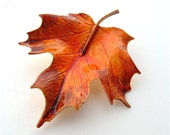 RESERVED Golden Orange Ombre Colorful Vintage Autumn Woodland Rustic Maple Leaf Brooch Enamel OrangeJewelry RESERVED Golden Orange Ombre Colorful Vintage Autumn Woodland Rustic Maple Leaf Brooch Enamel OrangeJewelry