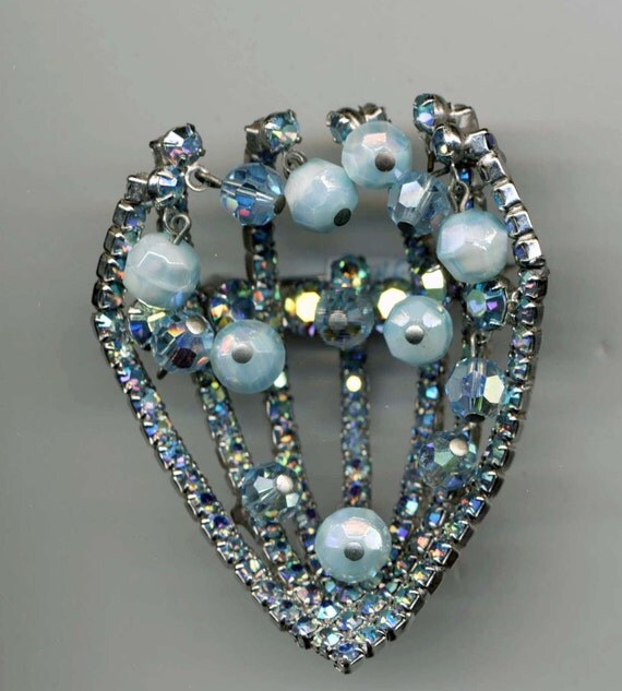 LOT of 2 Large Funky Brooches / Vintage by KattslairVintage