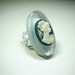 The Cameo in Blue & White Ring