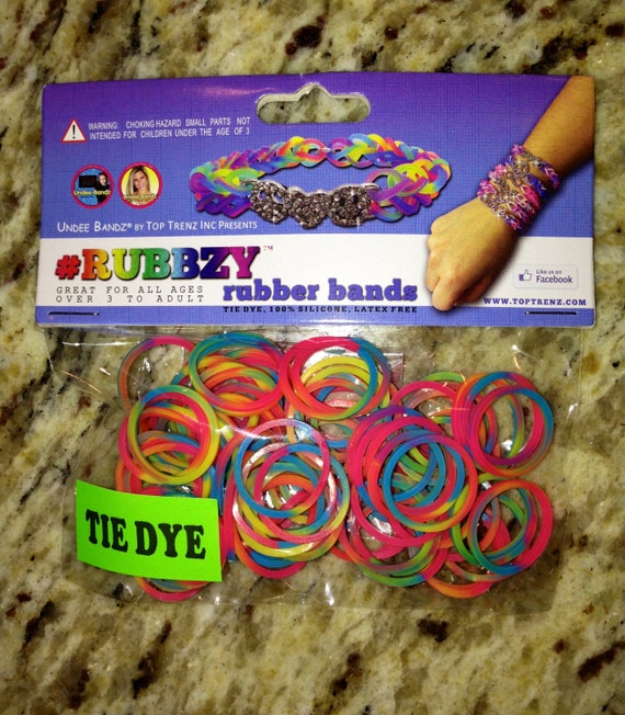 NEW Tie Dye rubber bands for Rainbow loom WOW brand new bag
