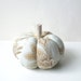 Light Blue Floral Pumpkin Pincushion