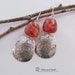 SALE - Sterling Silver Earrings with Orange Fire Agate Gemstones, Metalwork Jewelry, Orange Stone, Silver Dangle Earrings, Sale Jewelry
