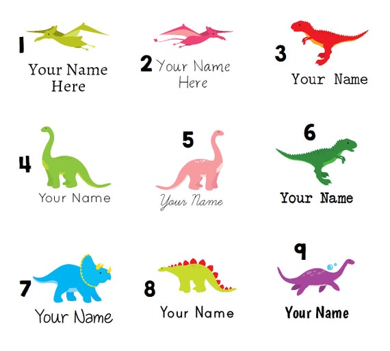 75 dinosaur clothing labels iron on cotton name tags for