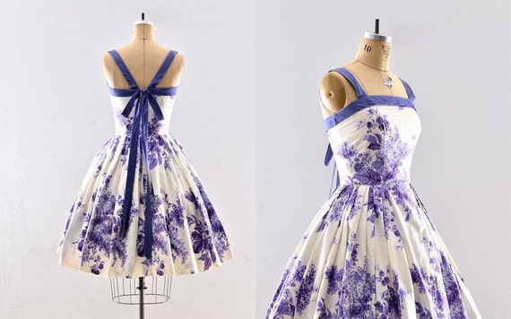 R E S E R V E D Vintage 1950s Dress Cotton By Pickledvintage