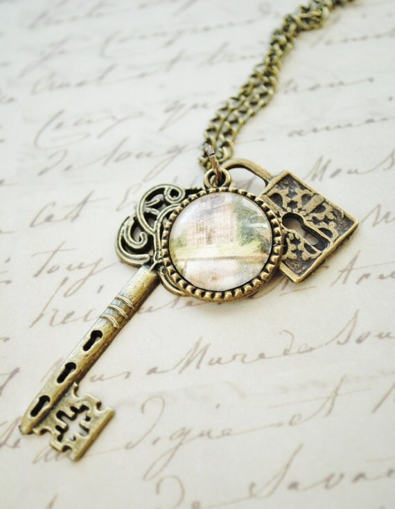 Elizabeth Bennet Charm Necklace Jane Austen by busybeezchickadeez