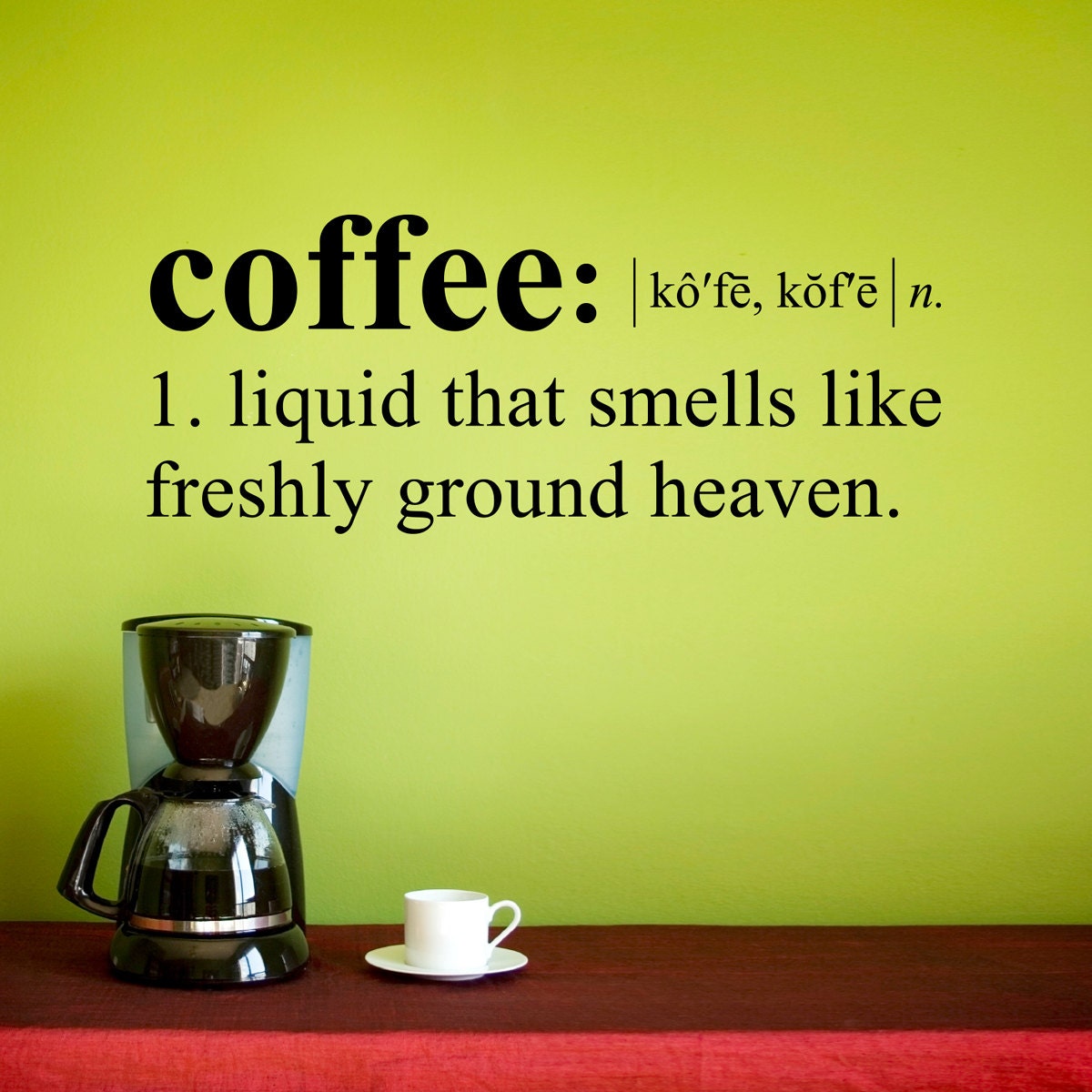 Coffee Definition Wall Decal Dictionary definition Decal
